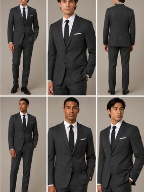 JOSEPH ABBOUD- Charcoal Gray Men's Two-Piece Suit